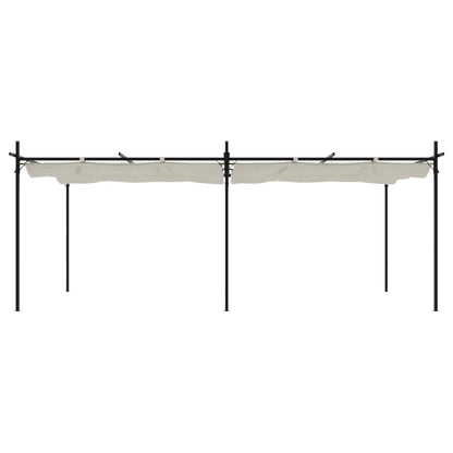 Pergola mit Schiebedach Creme 589x292x230 cm