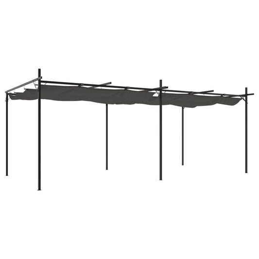 Pergola mit Schiebedach Anthrazit 589x292x230 cm