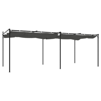 Pergola mit Schiebedach Anthrazit 589x292x230 cm