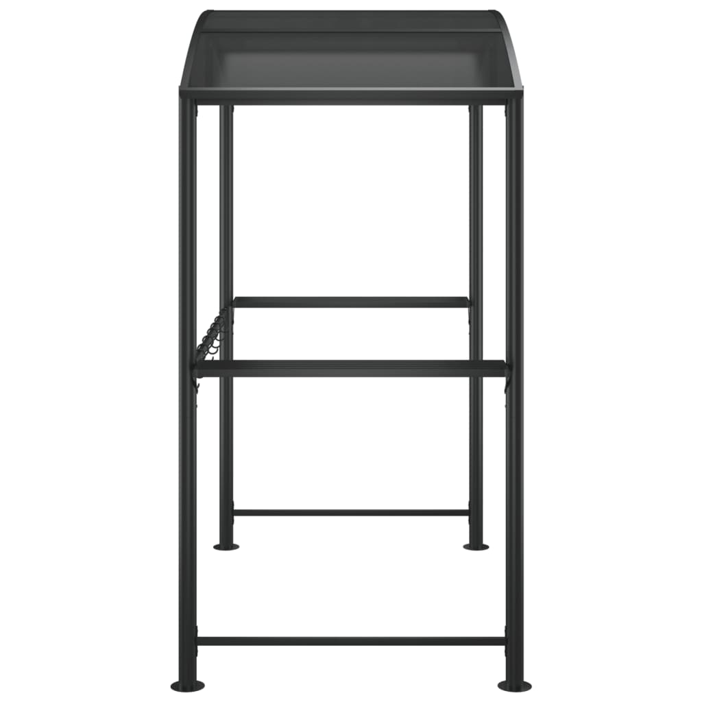 Grillpavillon mit Seitenregalen Anthrazit 210x114x230 cm Stahl