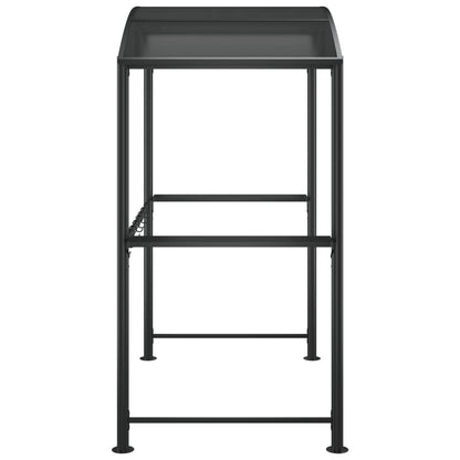 Grillpavillon mit Seitenregalen Anthrazit 210x114x230 cm Stahl
