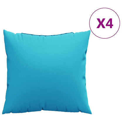 Wurfkissen 4 pcs Türkis 40 x 40 cm Stoff