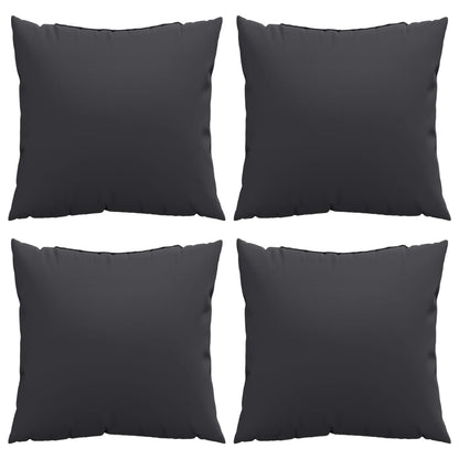 Sofakissen 4 Stk. Schwarz 50x50 cm Stoff