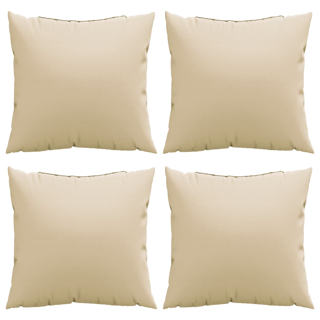 Sofakissen 4 Stk. Beige 60x60 cm Stoff