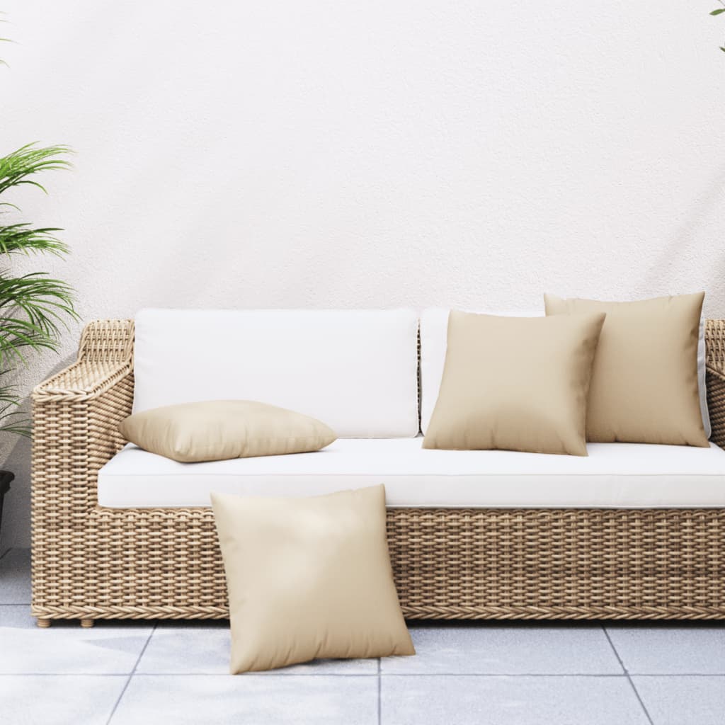 Sofakissen 4 Stk. Beige 60x60 cm Stoff