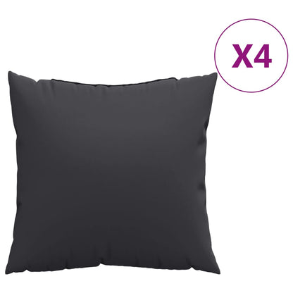 Sofakissen 4 Stk. Schwarz 60x60 cm Stoff