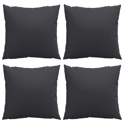 Sofakissen 4 Stk. Schwarz 60x60 cm Stoff