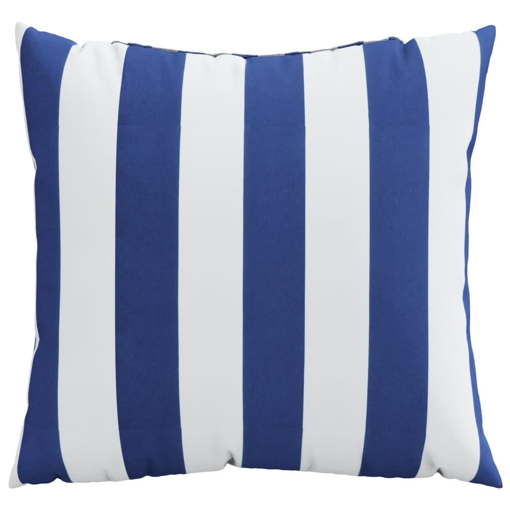 Zierkissen 4 Stk. Blau & Weiß Gestreift 60x60 cm Stoff