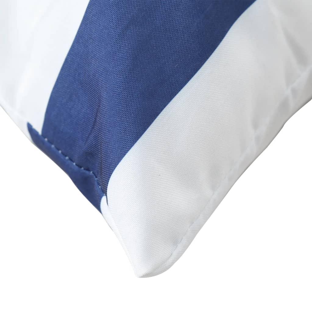Zierkissen 4 Stk. Blau & Weiß Gestreift 60x60 cm Stoff