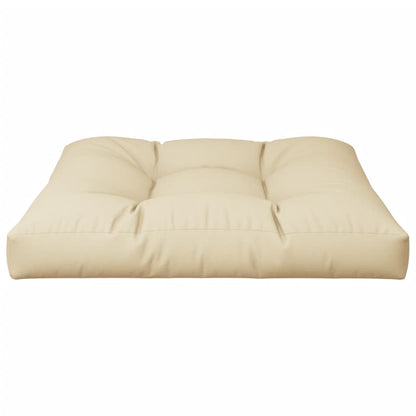 Palettenkissen Beige 80x80x12 cm Stoff