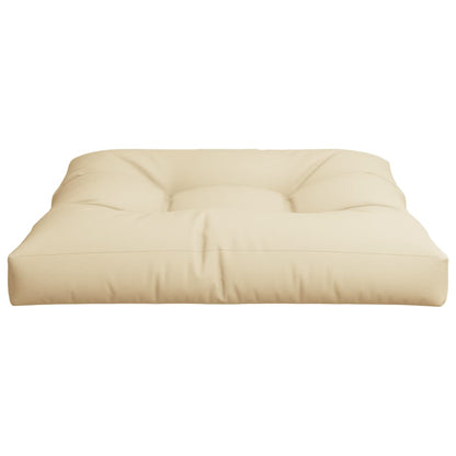 Palettenkissen Beige 80x80x12 cm Stoff