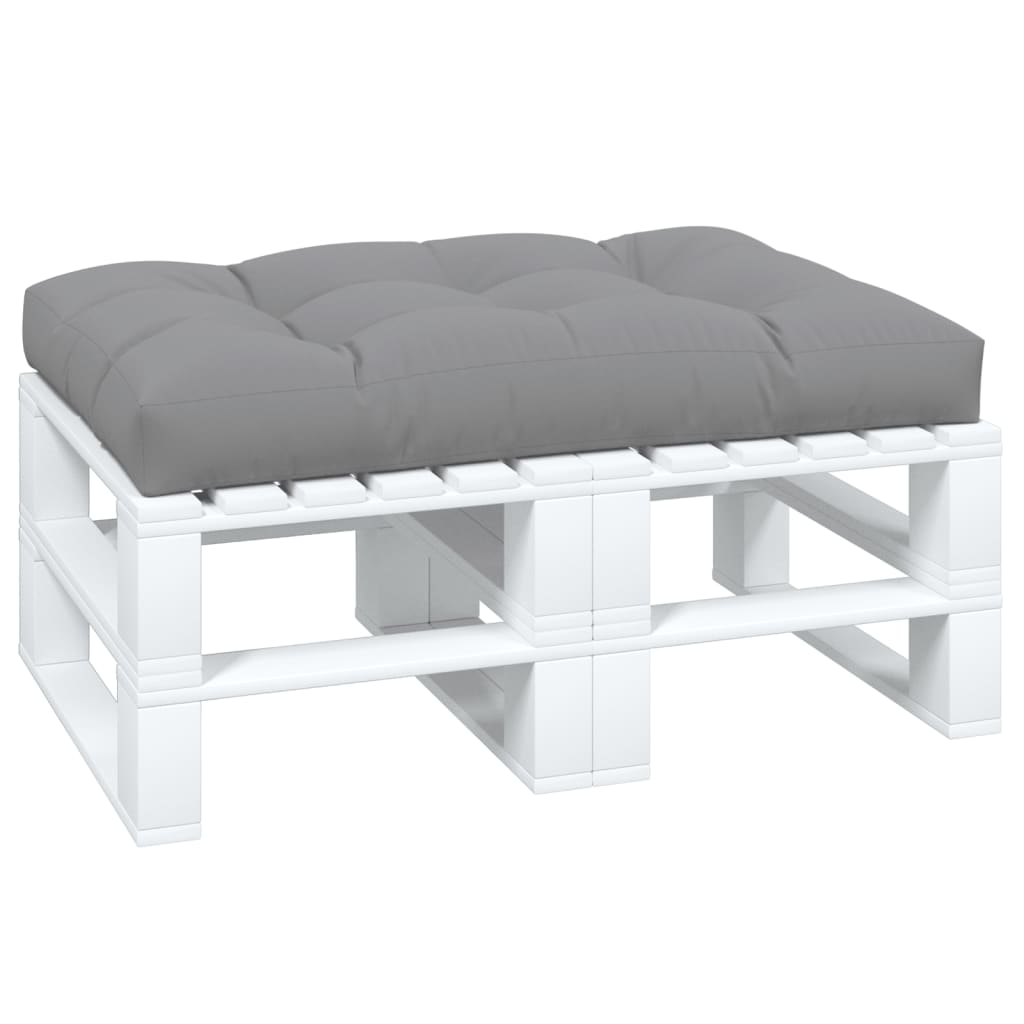 Palettenkissen Grau 120x80x12 cm Stoff