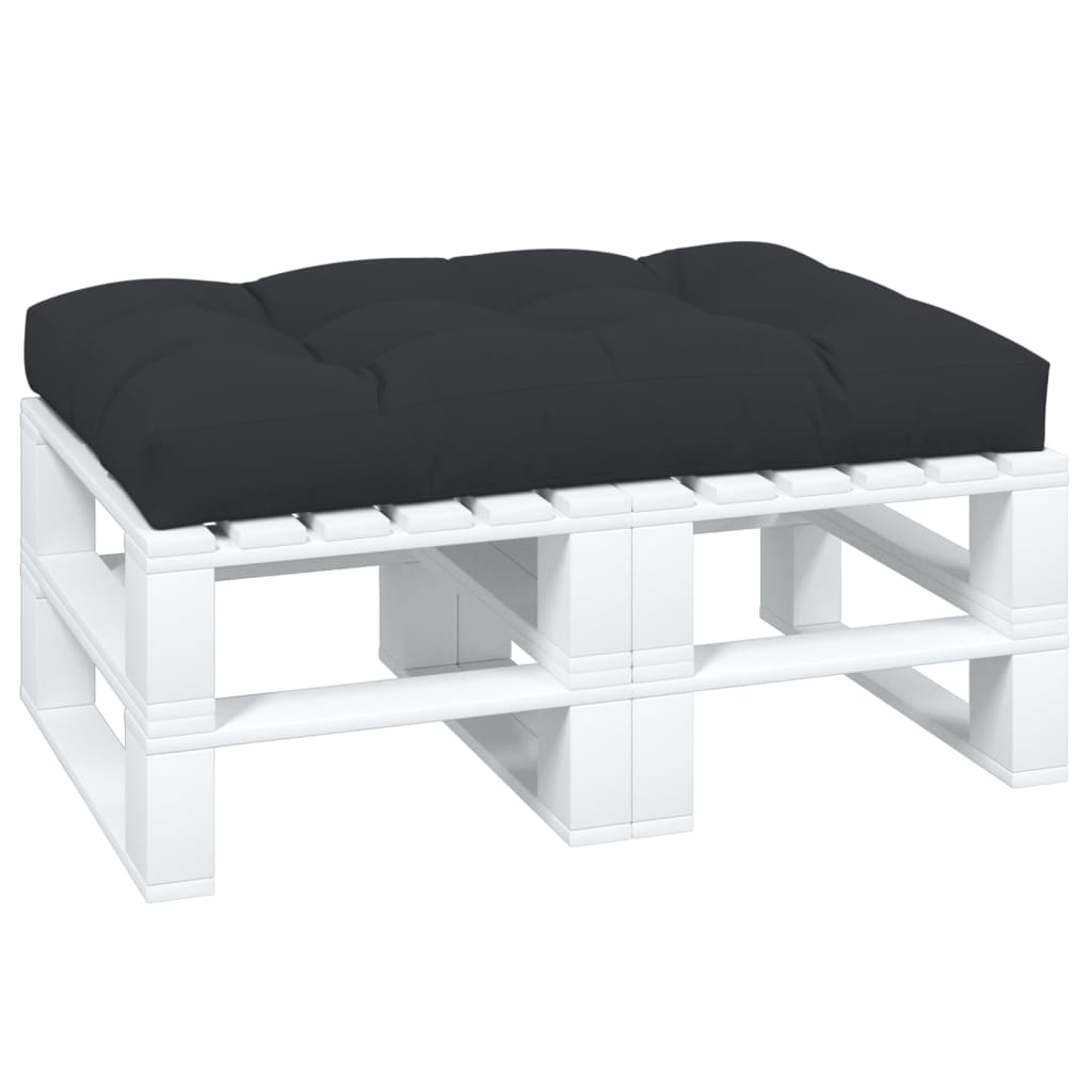 Palettenkissen Schwarz 120x80x12 cm Stoff