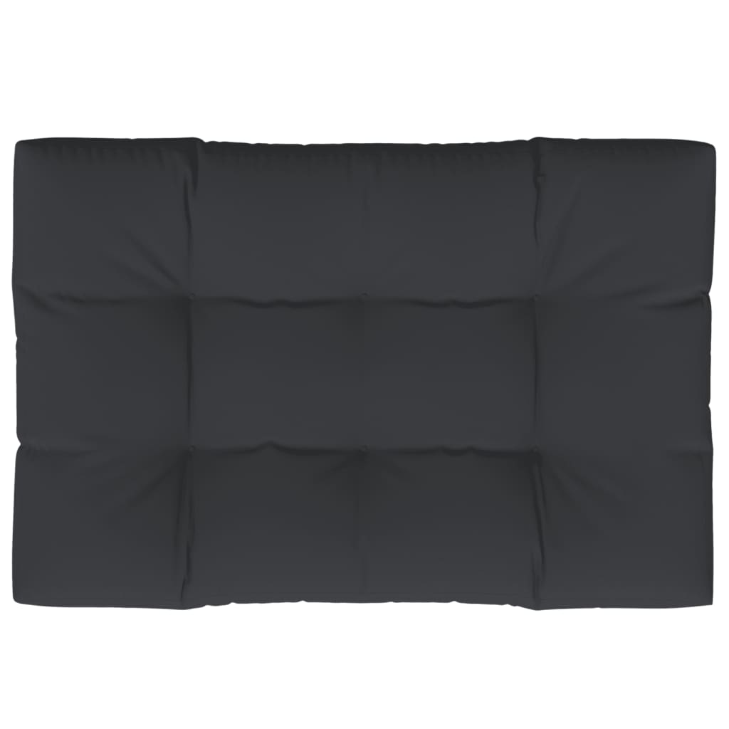 Palettenkissen Schwarz 120x80x12 cm Stoff