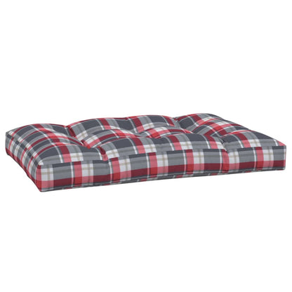 Palettenkissen Rot Karomuster 120x80x12 cm Stoff