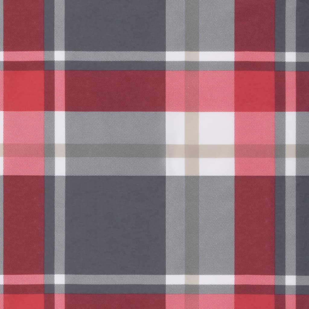 Palettenkissen Rot Karomuster 120x80x12 cm Stoff