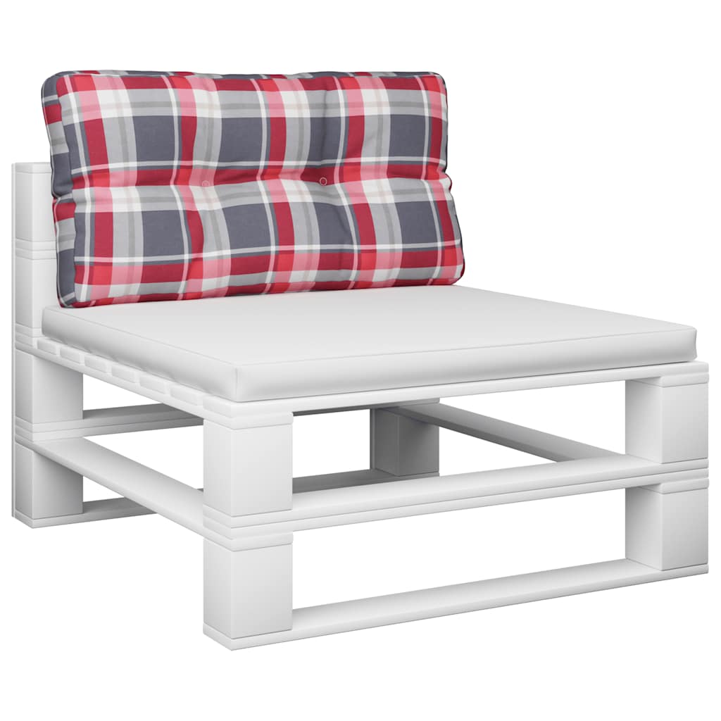 Palettenkissen Rot Karomuster 70x40x12 cm Stoff