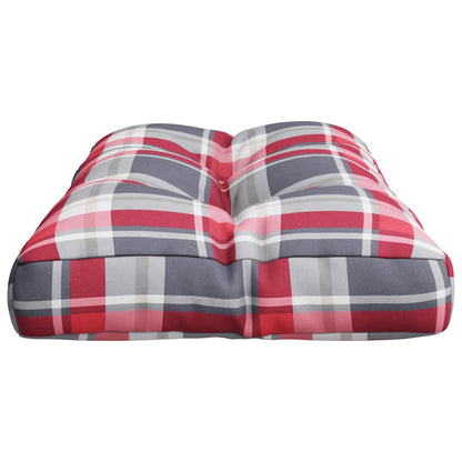 Palettenkissen Rot Karomuster 70x40x12 cm Stoff
