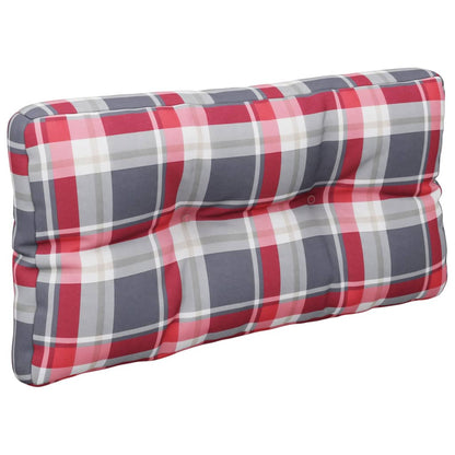Palettenkissen Rot Karomuster 80x40x12 cm Stoff
