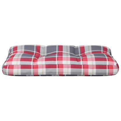 Palettenkissen Rot Karomuster 80x40x12 cm Stoff