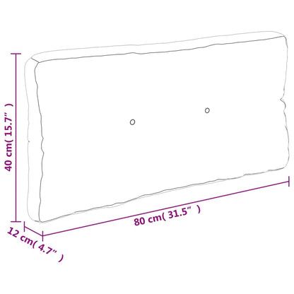 Palettenkissen Grau Karomuster 80x40x12 cm Stoff
