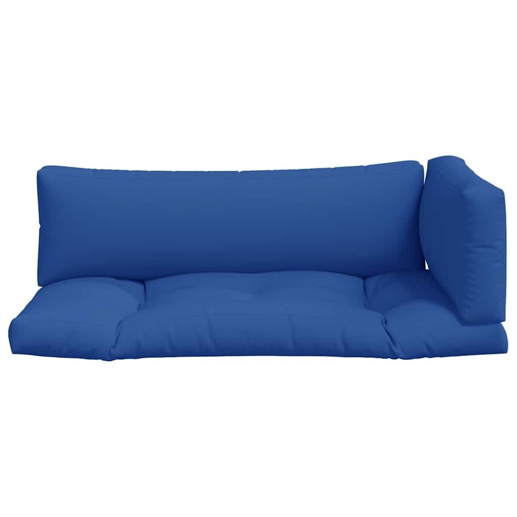 Palettenkissen 3-tlg. Blau Stoff
