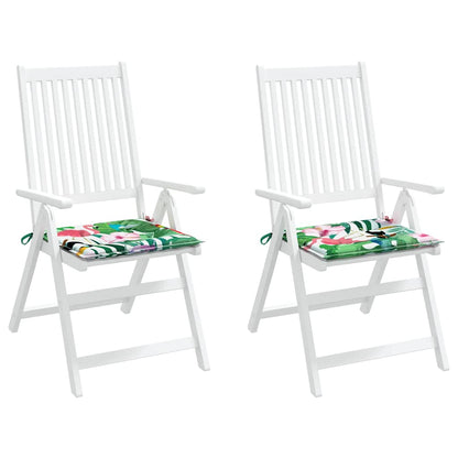 Gartenstuhl-Kissen 2 Stk. Mehrfarbig 40x40x4 cm Stoff