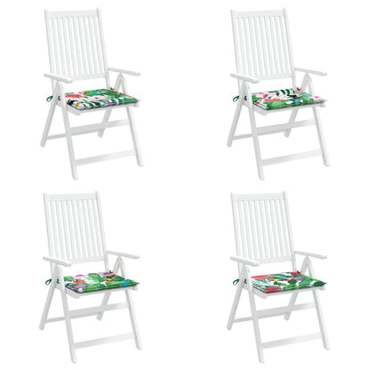 Gartenstuhl-Kissen 4 Stk. Mehrfarbig 40x40x4 cm Stoff