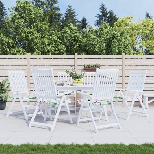 Gartenstuhl-Kissen 6 Stk. Mehrfarbig 40x40x4 cm Stoff