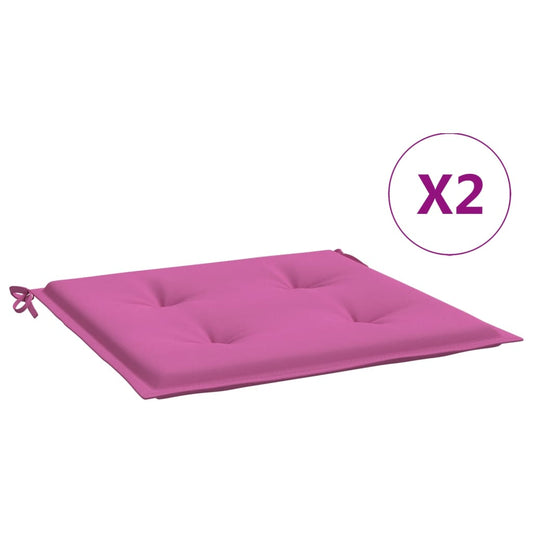 Gartenstuhl-Kissen 2 Stk. Rosa 40x40x4 cm Stoff
