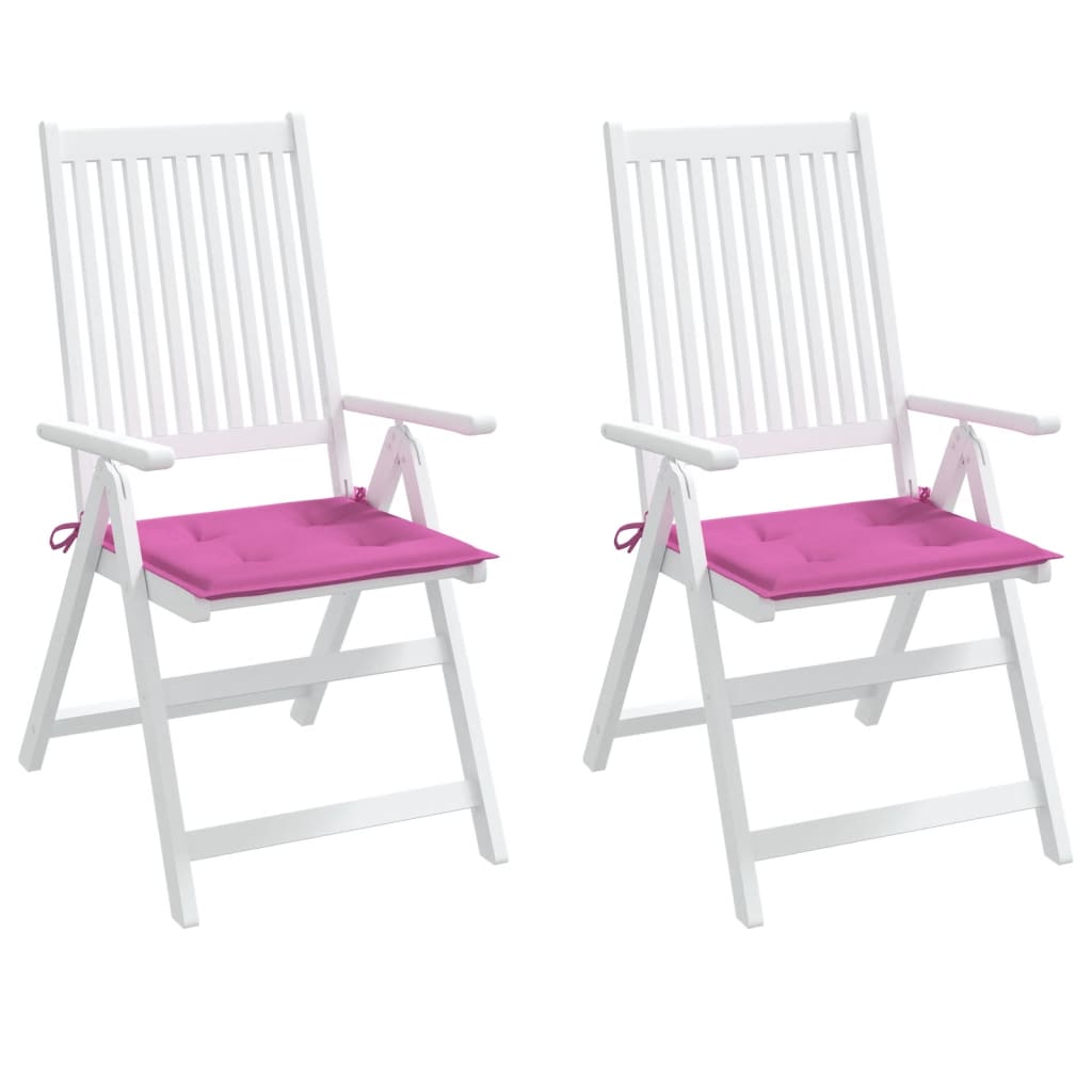 Gartenstuhl-Kissen 2 Stk. Rosa 40x40x4 cm Stoff