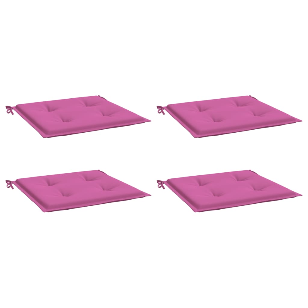 Gartenstuhl-Kissen 4 Stk. Rosa 40x40x4 cm Stoff