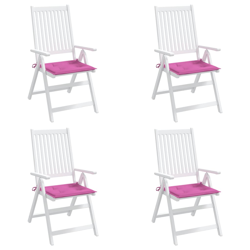 Gartenstuhl-Kissen 4 Stk. Rosa 40x40x4 cm Stoff