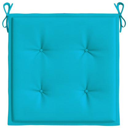 Gartenstuhl-Kissen 4 Stk. Türkis 40x40x4 cm Stoff