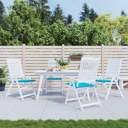 Gartenstuhl-Kissen 4 Stk. Türkis 40x40x4 cm Stoff
