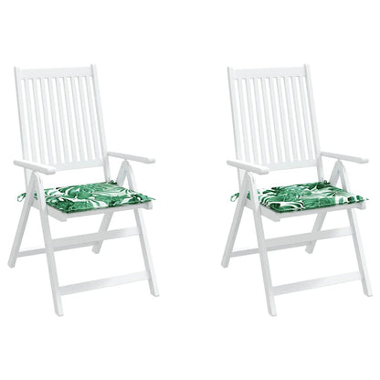 Sitzkissen 2 Stk. Blattmuster 50x50x4 cm Stoff
