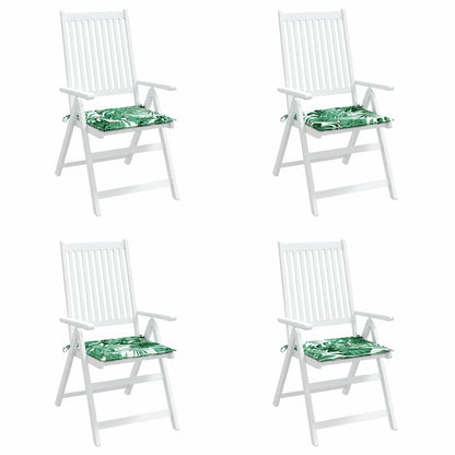 Stuhlkissen 4 pcs Blattmuster 50 x 50 x 4 cm Oxford-Stoff