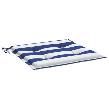 Havestolehynde 2 stk Blå &amp; Hvid Stribet 50x50x3cm Stof