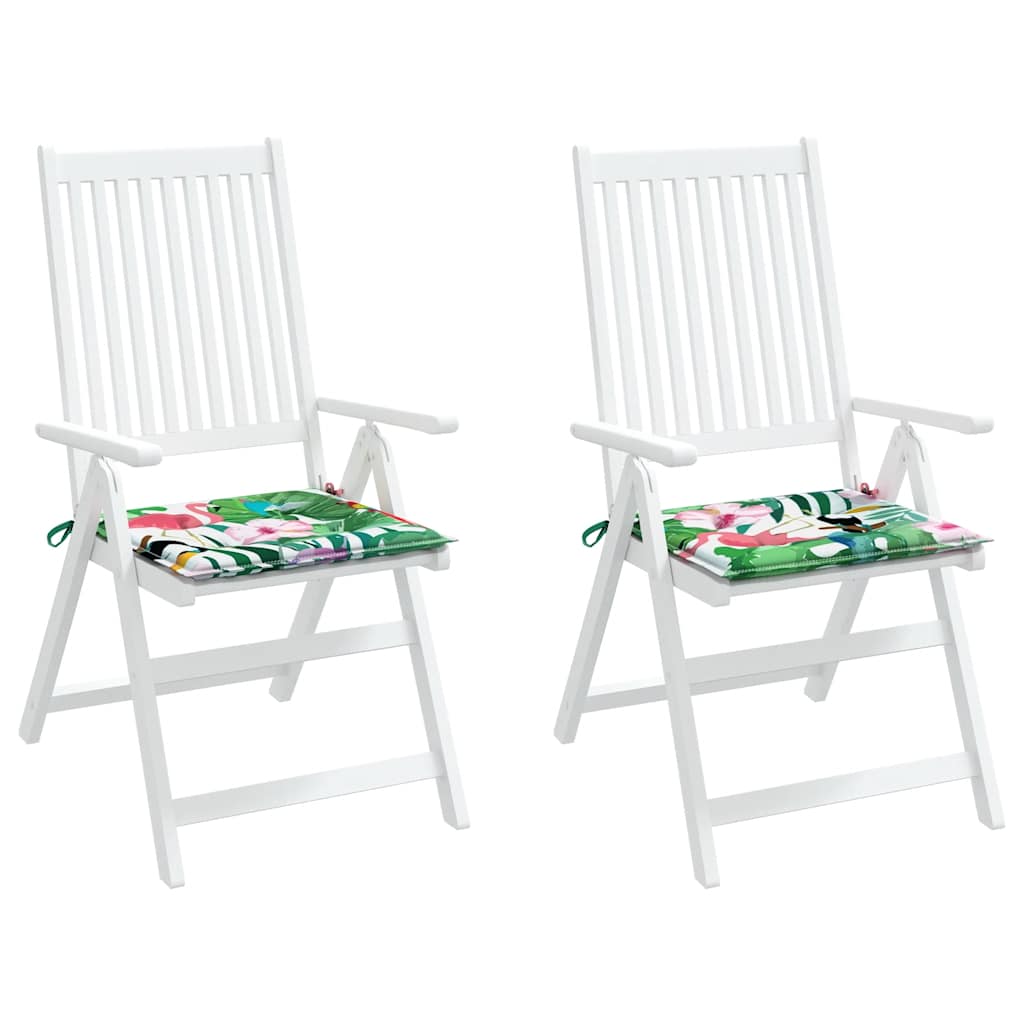 Gartenstuhl-Kissen 2 Stk. Mehrfarbig 50x50x4 cm Stoff