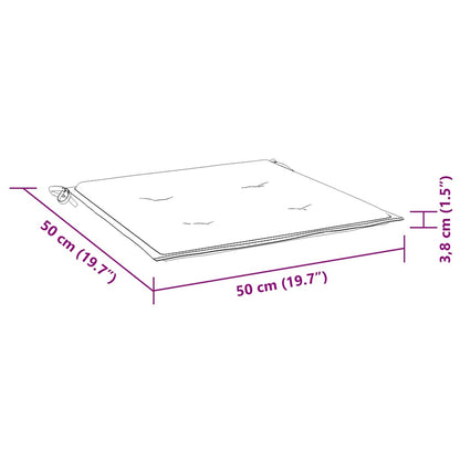 Gartenstuhl-Kissen 2 Stk. Mehrfarbig 50x50x4 cm Stoff