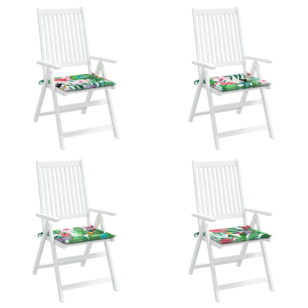 Gartenstuhl-Kissen 4 Stk. Mehrfarbig 50x50x4 cm Stoff