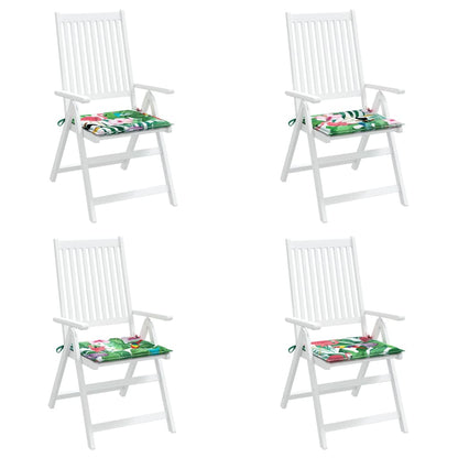 Gartenstuhl-Kissen 4 Stk. Mehrfarbig 50x50x4 cm Stoff