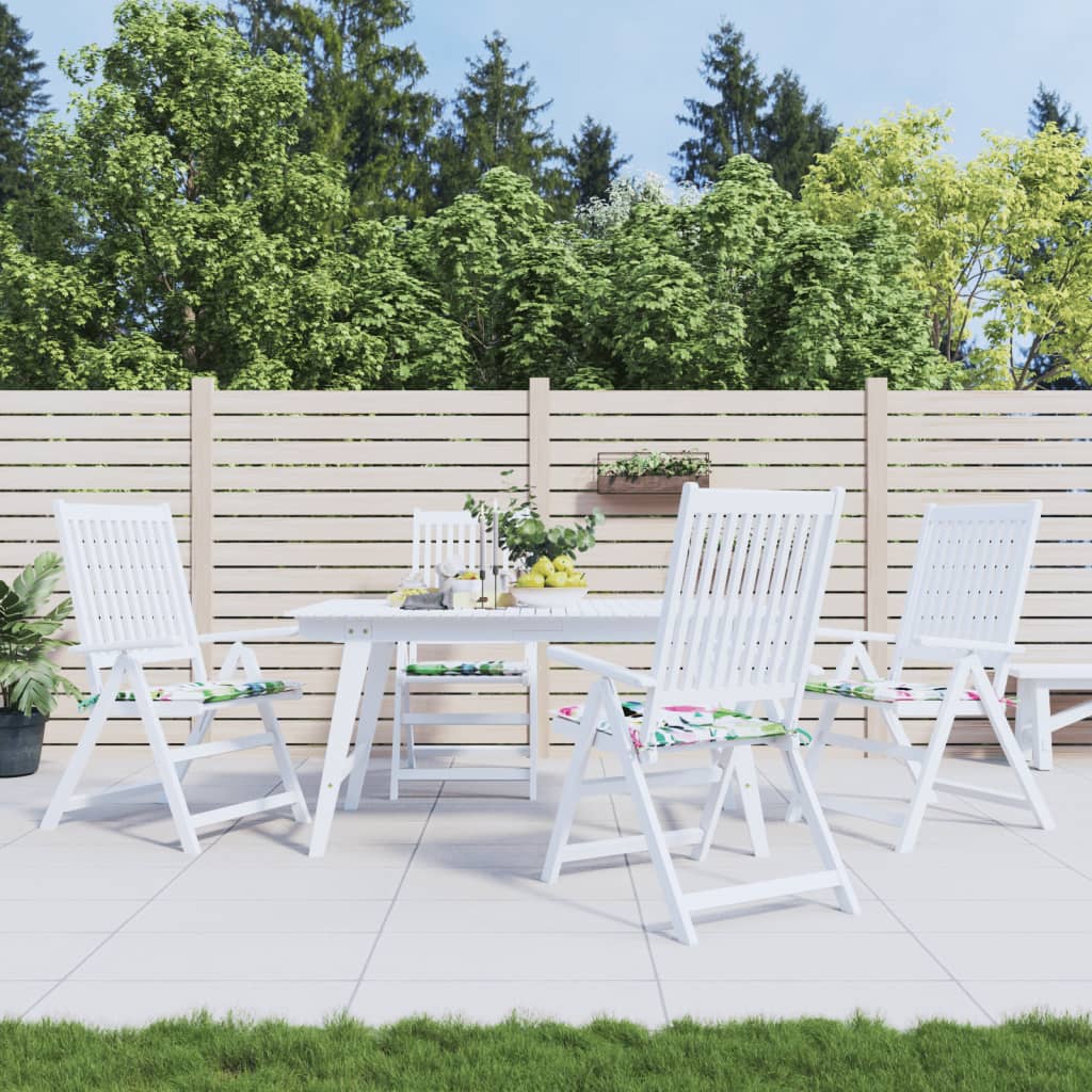 Gartenstuhl-Kissen 4 Stk. Mehrfarbig 50x50x4 cm Stoff
