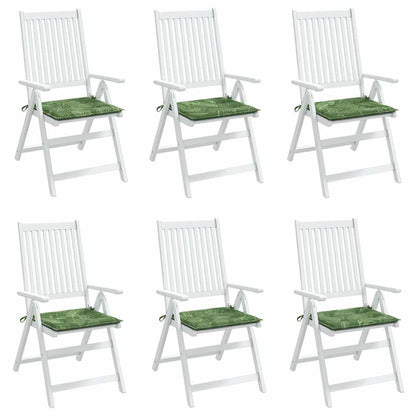 Sitzkissen 6 Stk. Blattmuster 50x50x4 cm Stoff
