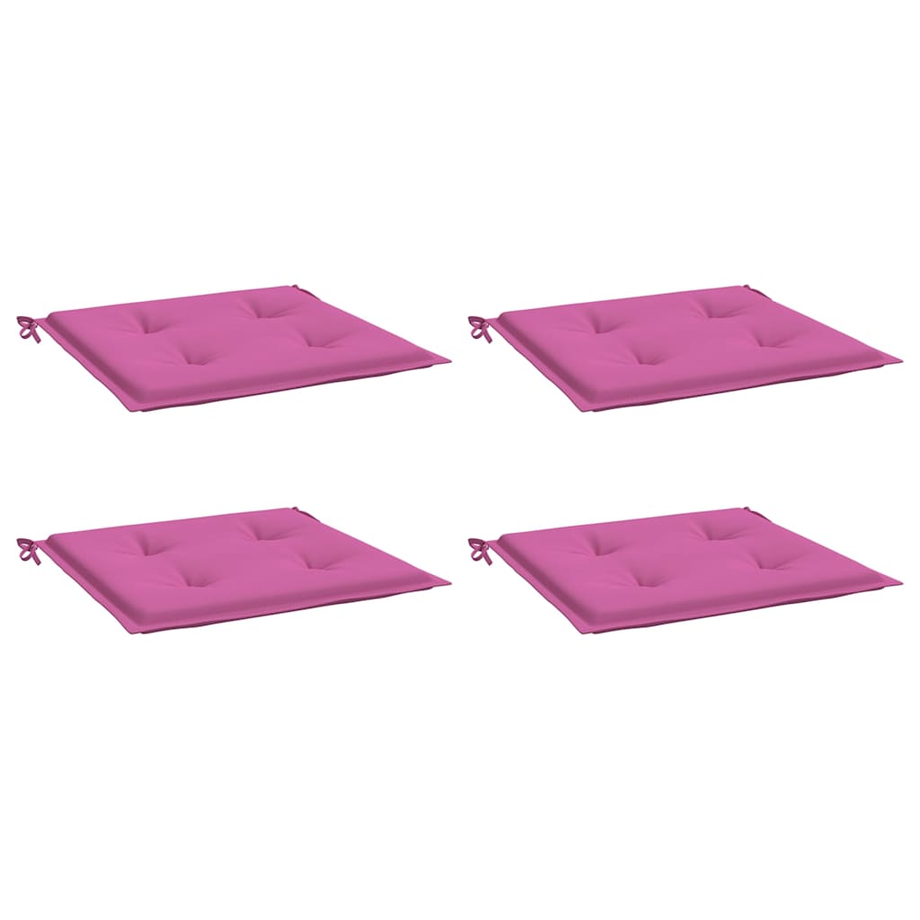 Gartenstuhl-Kissen 4 Stk. Rosa 50x50x4 cm Stoff