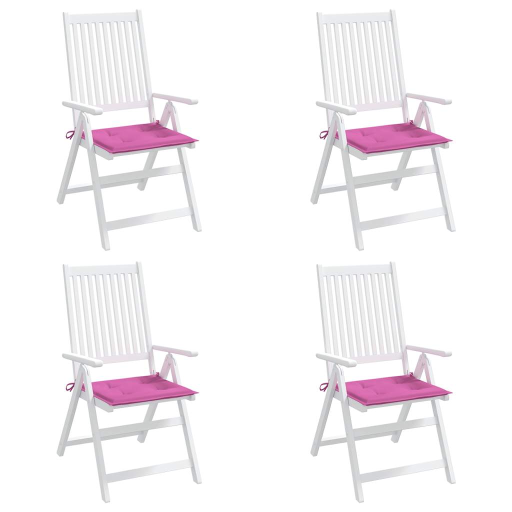 Gartenstuhl-Kissen 4 Stk. Rosa 50x50x4 cm Stoff