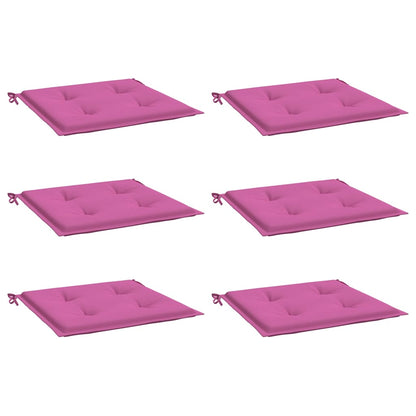 Gartenstuhl-Kissen 6 Stk. Rosa 50x50x4 cm Stoff