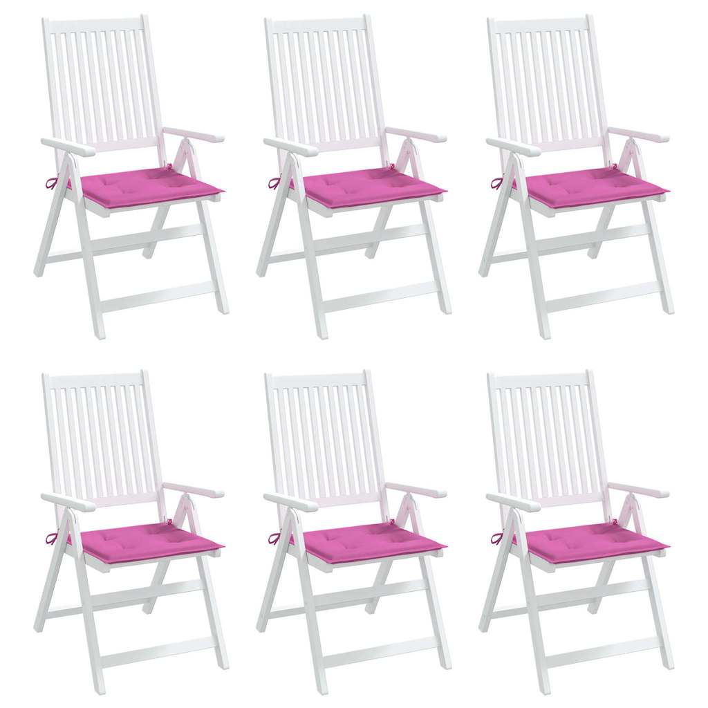 Gartenstuhl-Kissen 6 Stk. Rosa 50x50x4 cm Stoff