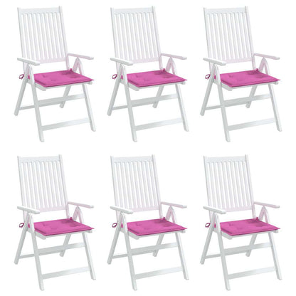 Gartenstuhl-Kissen 6 Stk. Rosa 50x50x4 cm Stoff
