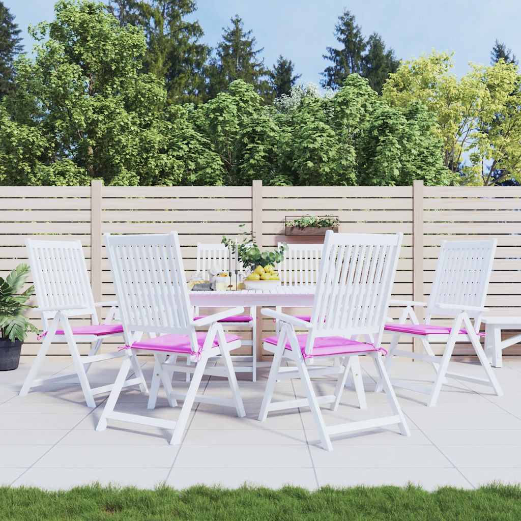 Gartenstuhl-Kissen 6 Stk. Rosa 50x50x4 cm Stoff